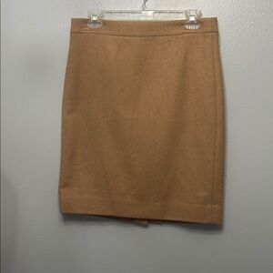 J Crew  Camel Wool Pencil Skirt SZ 4